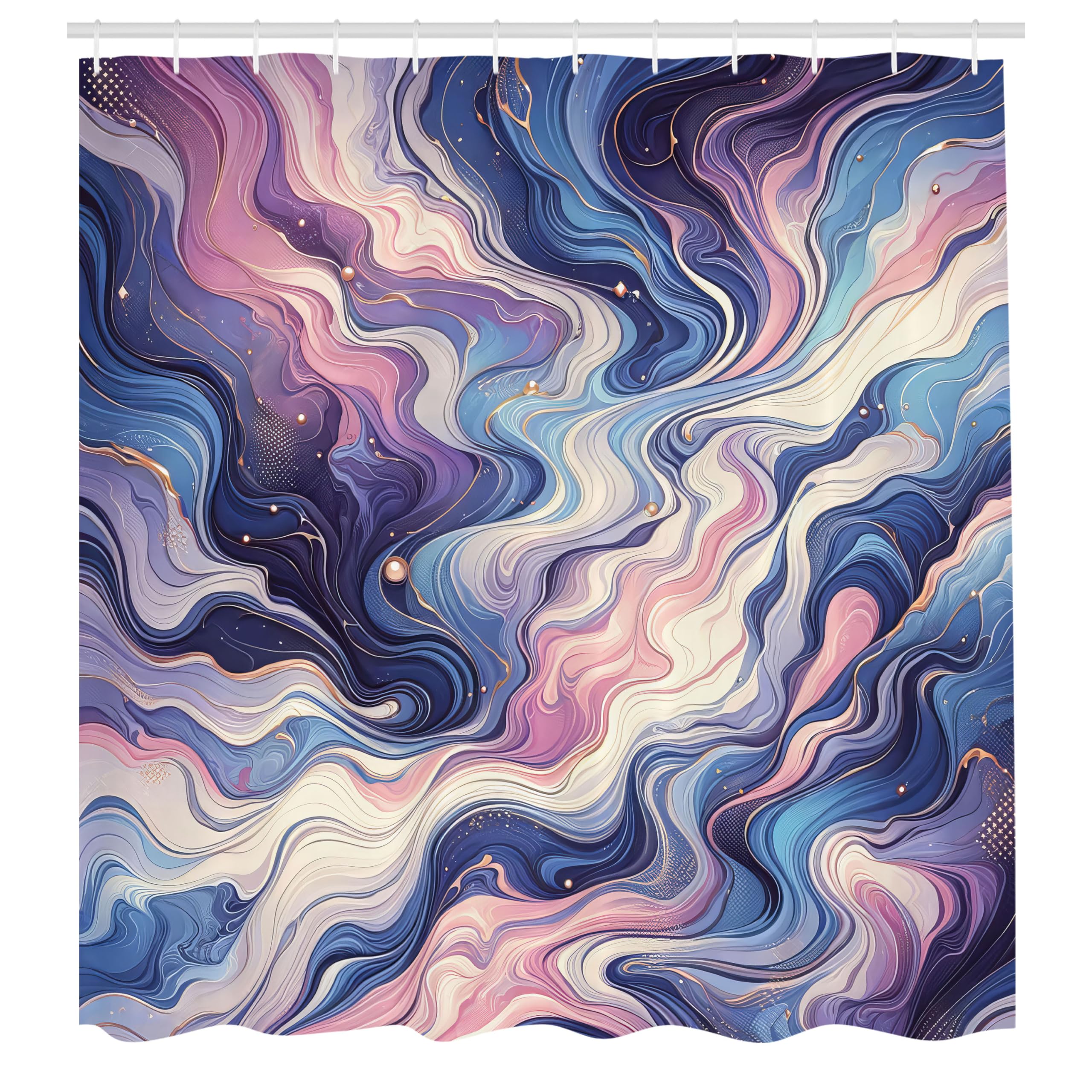 Ambesonne Purple Shower Curtain, Oil Paint Like Marble Print Warm Deep Tones Mystery Of The Universe, Cloth Fabric Bathroom Deco